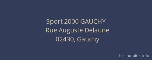 Sport 2000 GAUCHY