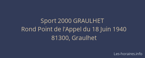 Sport 2000 GRAULHET