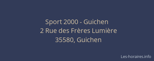 Sport 2000 - Guichen