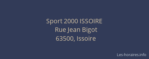 Sport 2000 ISSOIRE