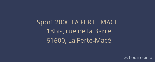 Sport 2000 LA FERTE MACE
