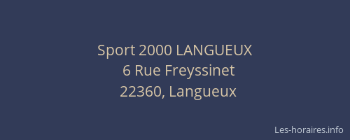 Sport 2000 LANGUEUX