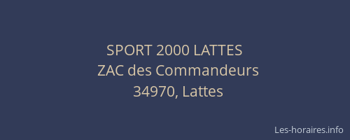 SPORT 2000 LATTES