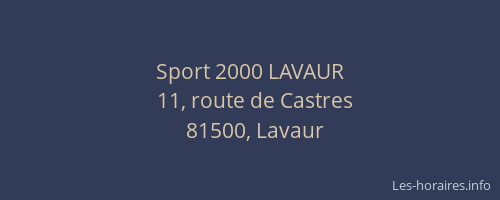 Sport 2000 LAVAUR