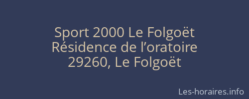 Sport 2000 Le Folgoët