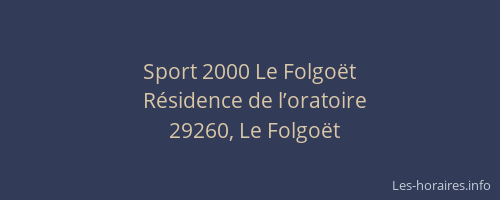 Sport 2000 Le Folgoët