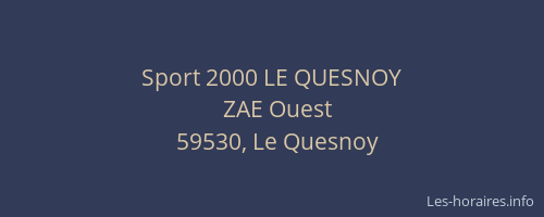 Sport 2000 LE QUESNOY
