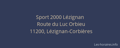 Sport 2000 L&eacute;zignan