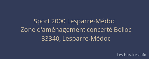 Sport 2000 Lesparre-Médoc