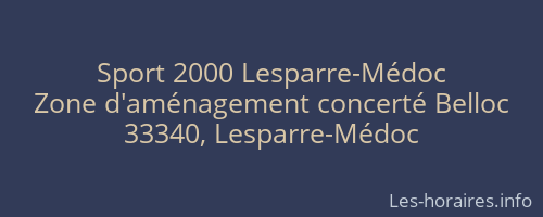 Sport 2000 Lesparre-Médoc