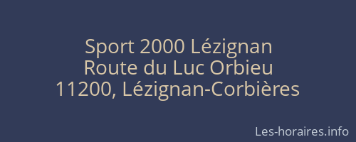 Sport 2000 Lézignan