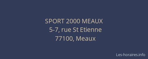 SPORT 2000 MEAUX