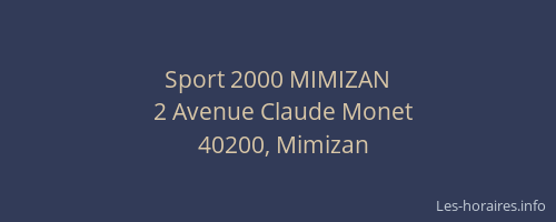 Sport 2000 MIMIZAN