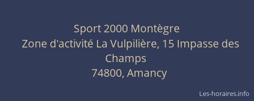 Sport 2000 Mont&egrave;gre