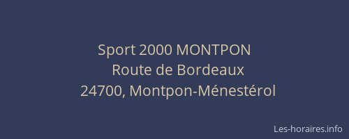 Sport 2000 MONTPON
