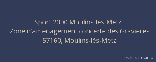 Sport 2000 Moulins-lès-Metz