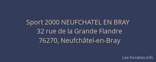 Sport 2000 NEUFCHATEL EN BRAY
