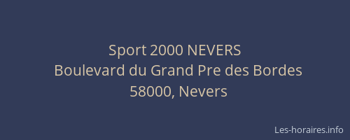 Sport 2000 NEVERS
