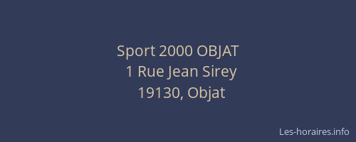 Sport 2000 OBJAT