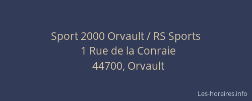Sport 2000 Orvault / RS Sports