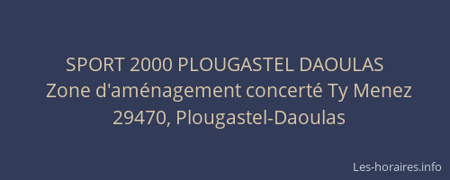 SPORT 2000 PLOUGASTEL DAOULAS