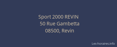 Sport 2000 REVIN