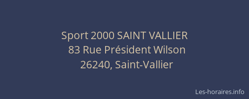 Sport 2000 SAINT VALLIER