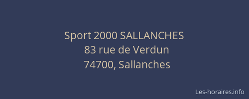 Sport 2000 SALLANCHES