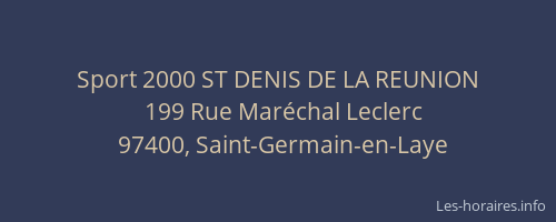 Sport 2000 ST DENIS DE LA REUNION