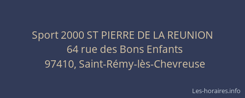 Sport 2000 ST PIERRE DE LA REUNION