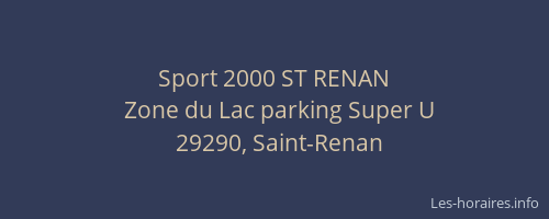 Sport 2000 ST RENAN