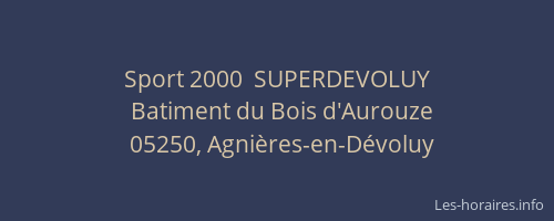 Sport 2000  SUPERDEVOLUY