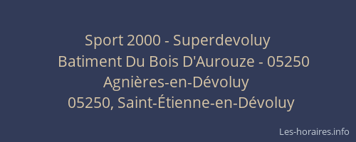 Sport 2000 - Superdevoluy