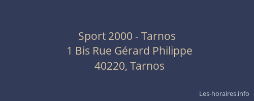 Sport 2000 - Tarnos