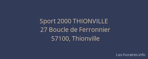 Sport 2000 THIONVILLE