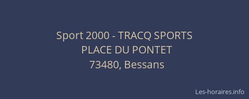 Sport 2000 - TRACQ SPORTS