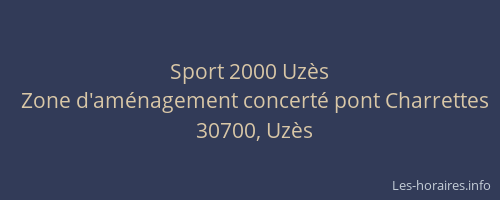 Sport 2000 Uzès