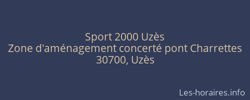Sport 2000 Uzès