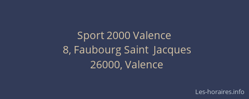Sport 2000 Valence