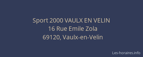 Sport 2000 VAULX EN VELIN