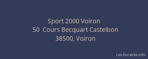 Sport 2000 Voiron