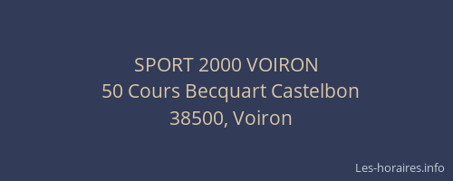SPORT 2000 VOIRON