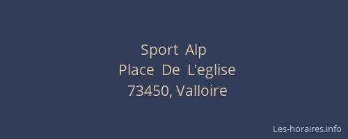 Sport  Alp