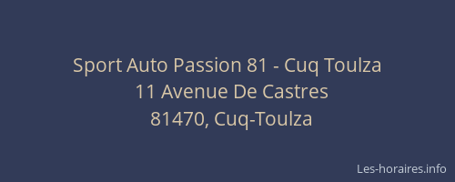Sport Auto Passion 81 - Cuq Toulza