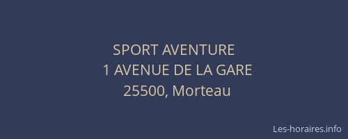 SPORT AVENTURE