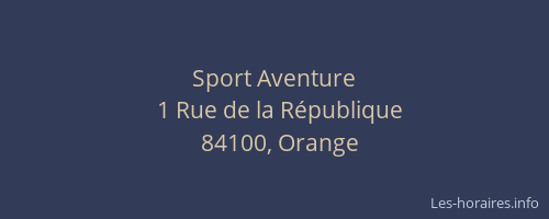 Sport Aventure