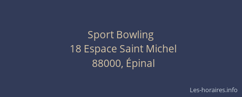 Sport Bowling