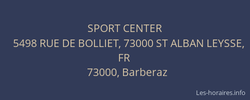 SPORT CENTER