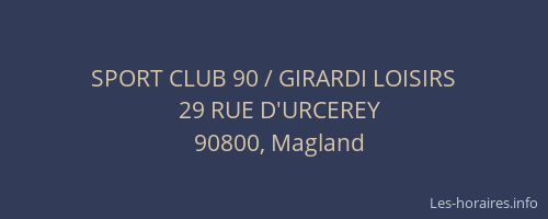 SPORT CLUB 90 / GIRARDI LOISIRS