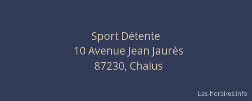 Sport D&eacute;tente
